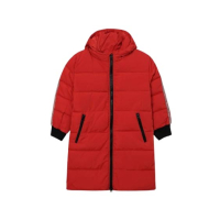 HnH Marketing Quilted Zipper Hoodie Jacket For Women Red-13-14 Years