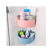 Easy Shop Bathroom Corner Storage Shelf Blue