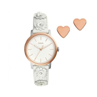 Fossil Neely Woemn's Watch And Jwellery Box Set White (ES4383SET)