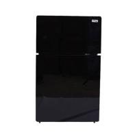 Gaba National Freezer-On-Top Glass Door Refrigerator Black (GNR-187 G.D)
