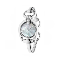Gucci Horsebit Diamond-Accented Women's Watch Silver (YA139504)