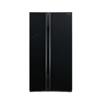 Hitachi Side-By-Side Refrigerator Black 21 cu ft (R-S800P2PB)