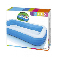 Intex Inflatable Rectangle Family Pool White/Blue (PX-9295)