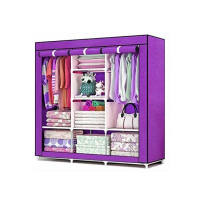 Israr Mall 3 Door Collapsible Wardrobe Purple