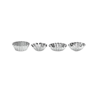 Premier Home Round Fluted Cake Moulds - Set of 8 (805058)