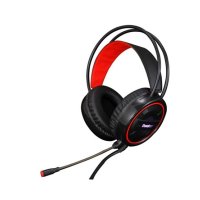 M & S USB Gaming Headphone LED Rainbow Light Red (HS-12)