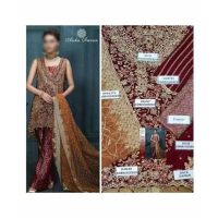 Mehakmall Fancy Party Wear Suit For Women Red (0011)
