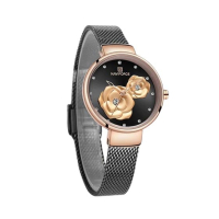 NaviForce Flower Textured Women’s Watch Silver (NF-5013-2)