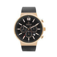 Obaku Chronograph Men's Watch Black (V180GCVBMB)