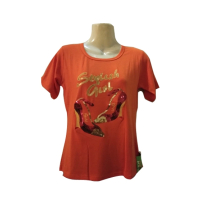 Aini Garments Blended T-Shirt For Girl Orange (0005)
