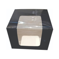 Packaging One Bento Cake Box For Big Window Box Black (Pack Of 5)