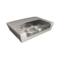 Packzypk Cupcake Box For 6 (white)