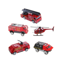 Planet X Fire Rescue Vehicle Set 5 Pcs (PX-9782)