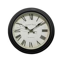 Premier Home Lined Rim Wall Clock Black (2200615)