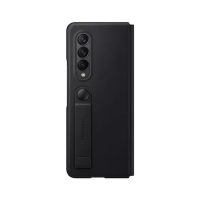 Samsung Galaxy Z Fold 3 Leather Flip Stand Cover Black