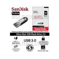 SanDisk Ultra Flair 512GB USB 3.0 Flash Drive (SDC73-0512G-G46)