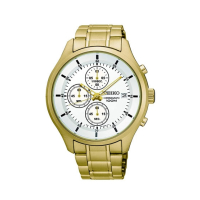 Seiko Quartz Chronograph Men's Watch Golden (SKS544P1)