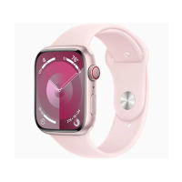 Apple Watch Series 9 Pink Aluminum Case With Sport Band-GPS-41 mm-Light Pink