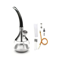 Shop Zone Portable Hookah with Hose and Mini Water Pipe Silver