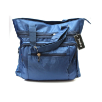 Shopya Multi Pocket Polyester Tote Shoulder Bag For Women Blue