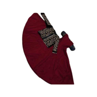 Zamzam 2pc Embroidered Maxi Dress For Women-Mehroon