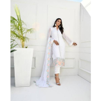 Glittire Aura Collection Vol-1 Unstitched 3 Piece (Zinnia)