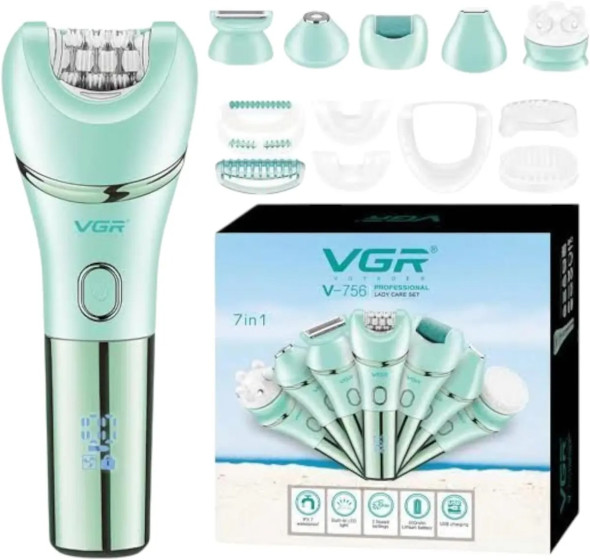 iShopping - VGR 7-in-1 Electric Lady Epilator Set (V-756)