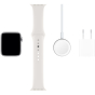 iShopping - Apple Watch Series 5 44mm Silver Aluminum Case with White Sport Band - GPS (MWVD2LL/A)