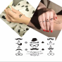 iShopping - G-Mart Gentleman Hat Cute Beard Glasses Tattoo Sticker