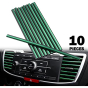 iShopping - Ferozi Traders Car Air Conditioner Decorative U Shape Strips Green Pack Of 10