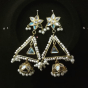 iShopping - Shaz Jewels Triangular kundan Earrings Golden