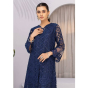 iShopping - Azure Blazing Sea Net Festive Unstitched 2 Piece Suit Blue (BSAZK176)