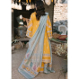 iShopping - Qalamkar Marahil Fearie Embroidered Lawn Unstitched 3 Piece Suit Yellow (SS-12)