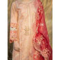 iShopping - Qalamkar Marahil Sefa Embroidered Unstitched Lawn 3 Piece Suit Peach (SS-08)