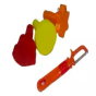 iShopping - Israr Mall Different Shape Shami Kabab Stencils With Peeler - Pack of 4