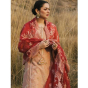 iShopping - Qalamkar Marahil Sefa Embroidered Unstitched Lawn 3 Piece Suit Peach (SS-08)