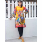 iShopping - Finer Printed Lawn Kurti For Women Multi