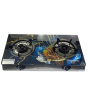 iShopping - Black Stone Glass Auto Ignition Gas Stove