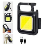 iShopping - Genshirt 3 Modes Mini Flashlight COB Rechargeable Keychain