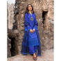 iShopping - Zainab Chottani Qasr Embroidered Unstitched Chikankari 3 Piece Suit Dark Blue (8B)