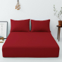 iShopping - Maguari Luxury Cotton Fitted Double Bed Sheet With Pillow Cover (0446)