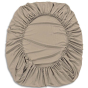 iShopping - Maguari Luxury Cotton Fitted Double Bed Sheet Light Brown (0396)