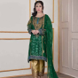 iShopping - Mashriqi Dhanak Masoori Full Embroidered 3 Piece Green 
