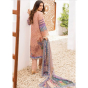 iShopping - Florent Embroidered Unstitched Lawn 3 Piece Suit Peach (F-7A)