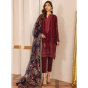 iShopping - Baroque Chantelle Embroidered Chiffon 2020 Collection 3 Piece (Fire Stone)
