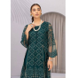 iShopping - Azure Emerald Net Festive Unstitched 2 Piece Suit Green (EDAZK176)