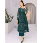 iShopping - Azure Emerald Net Festive Unstitched 2 Piece Suit Green (EDAZK176)