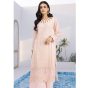 iShopping - Azure Decent Lily Chiffon Festive Unstitched 2 Piece Suit Beige (DLAZK171)