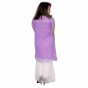 iShopping - ASH Collection Net Embroidered Purple Kurti With Net Garara White