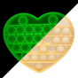 iShopping - Planet X Pop Bubble Fidget Heart Silicone Toy Orange (PX-11085)